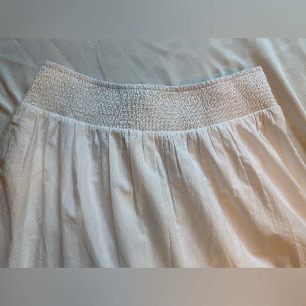 Elegant White Lace Maxi‎ Skirt poplin pull on Chico’s size 12 - Picture 11 of 13